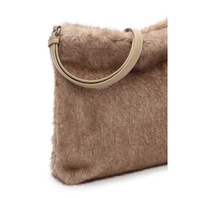 Emily & Noah Fluffy Schoudertas 'Lucina' Taupe