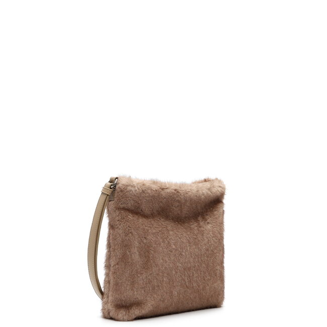 Emily & Noah Fluffy Schoudertas 'Lucina' Taupe
