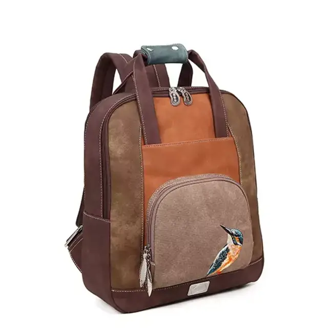 Hi-di-Hi 'Passage' Laptop Rugzak 14 inch Bruin/Beige