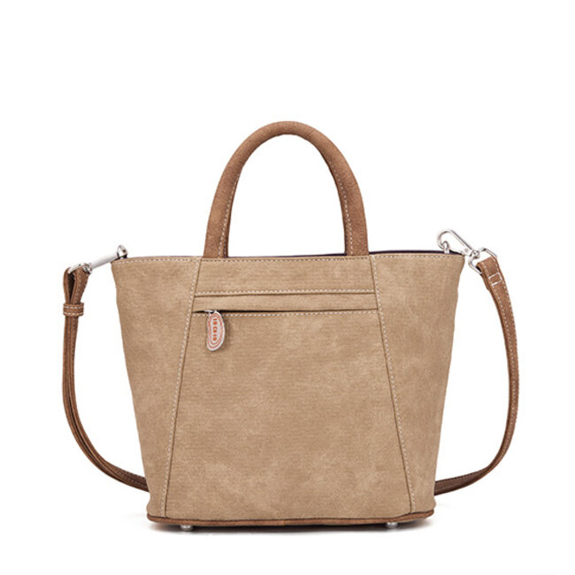 Hi-di-Hi 'Flip' Hand/Schoudertas  Beige/Paars