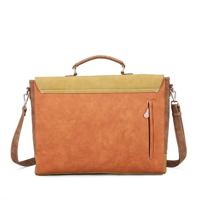 Hi-di-Hi 'Busy Bird' Laptoptas 16 inch Oranje/Groen