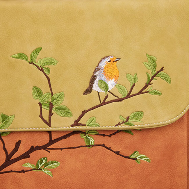 Hi-di-Hi 'Busy Bird' Laptoptas 16 inch Oranje/Groen