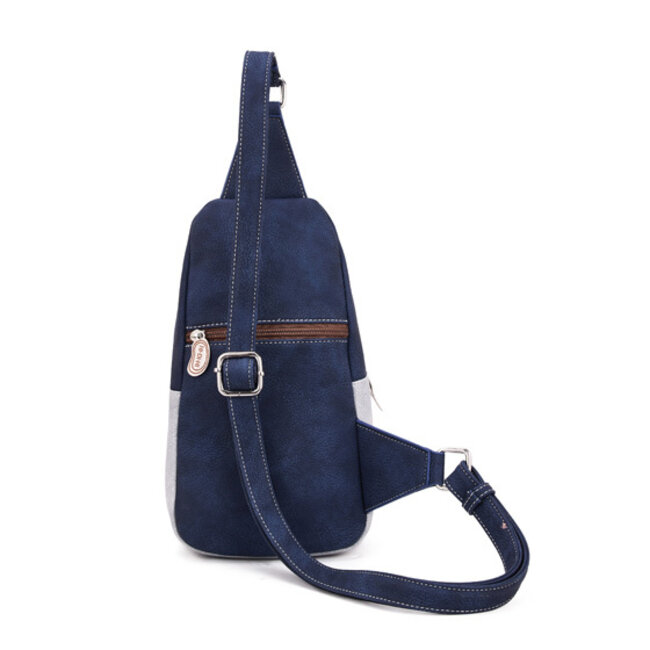 Hi-di-Hi 'Carol'  Rugzak/Sling-bag Blauw/Paars/Grijs