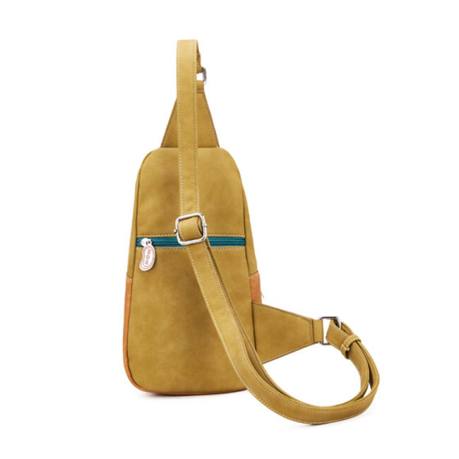 Hi-di-Hi 'Carol' Rugzak/Sling-bag Groen/Teal/Bruin