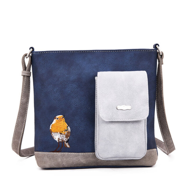 Hi-di-Hi 'Quack' Crossbody  Blauw/Grijs