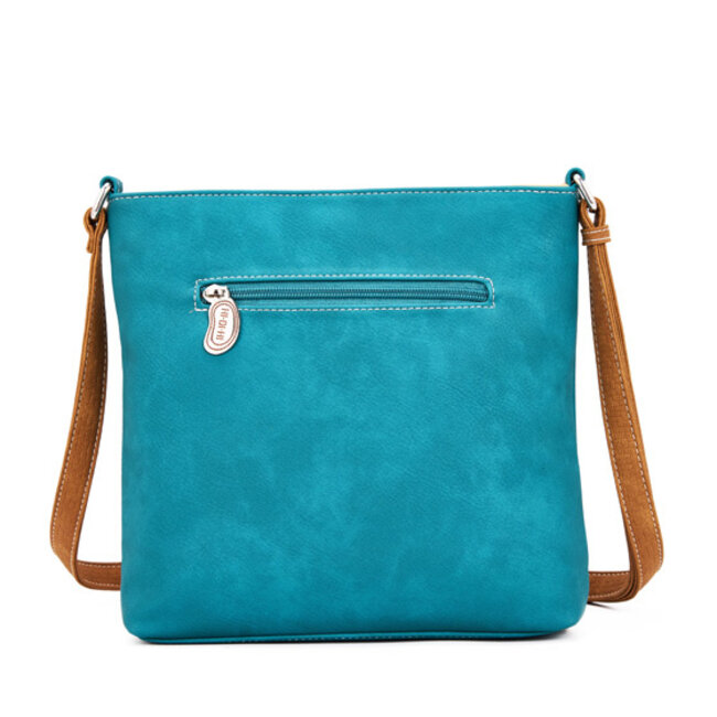 Hi-di-Hi 'Quack' Crossbody  Teal/Beige