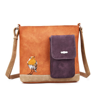 Hi-di-Hi 'Quack' Crossbody  Oranje/Paars