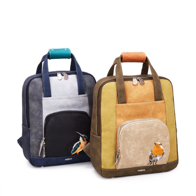 Hi-di-Hi 'Passage' Laptop Rugzak 14 inch Bruin/Groen