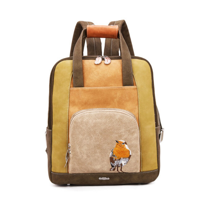 Hi-di-Hi 'Passage' Laptop Rugzak 14 inch Bruin/Groen