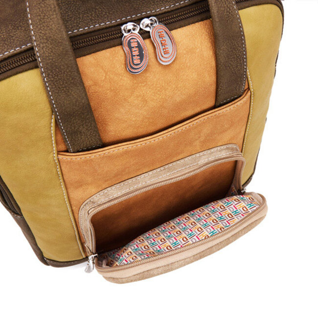 Hi-di-Hi 'Passage' Laptop Rugzak 14 inch Bruin/Groen