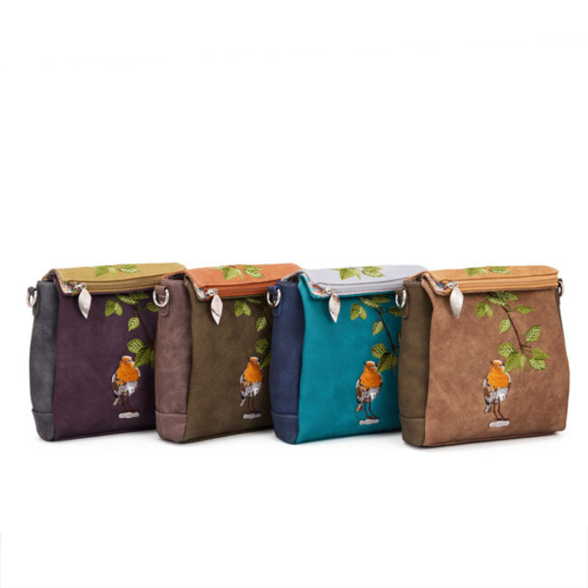 Hi-di-Hi 'Tweet'  Schoudertas/Cross-body Bruin/Beige