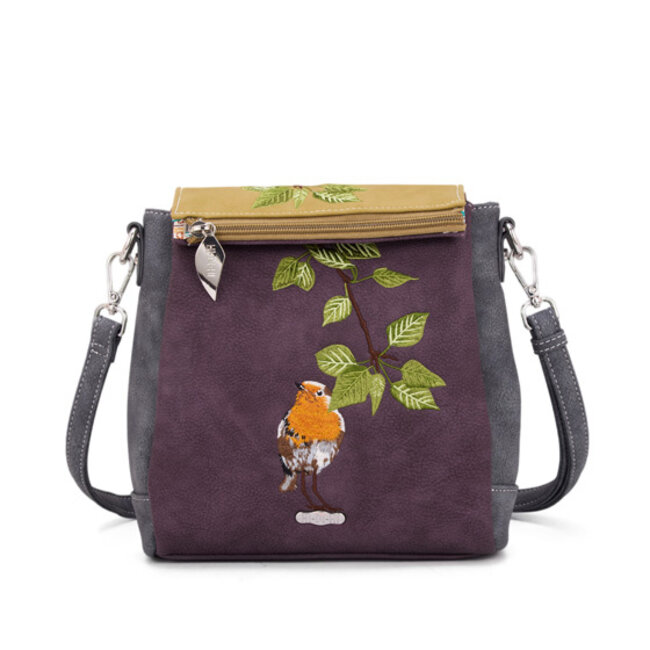 Hi-di-Hi 'Tweet'  Schoudertas/Cross-body Paars/Groen
