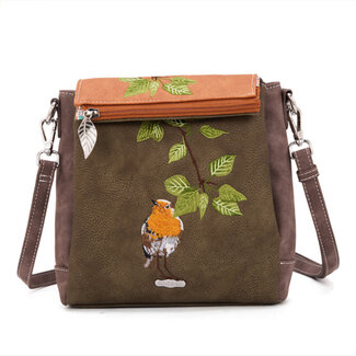 Hi-di-Hi 'Tweet'  Schoudertas/Cross-body Groen/Oranje