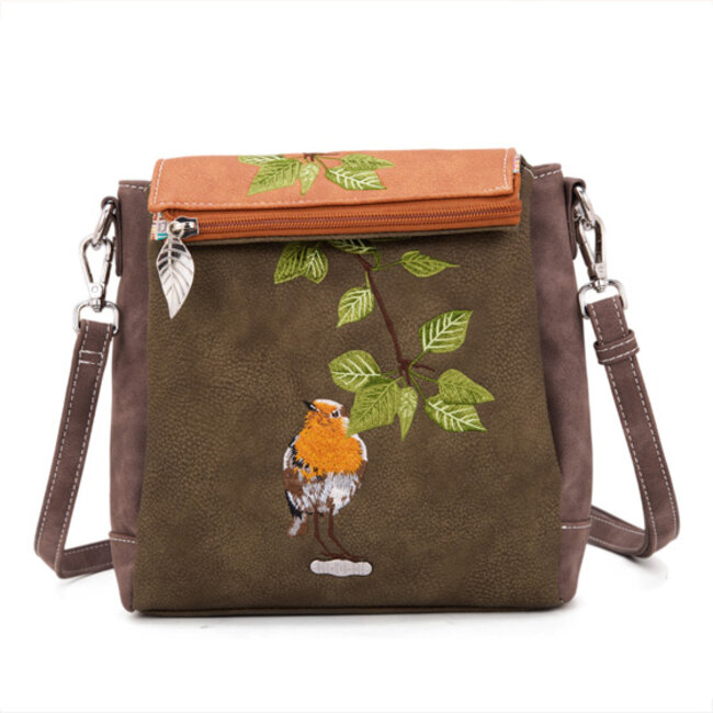 Hi-di-Hi 'Tweet'  Schoudertas/Cross-body Groen/Oranje