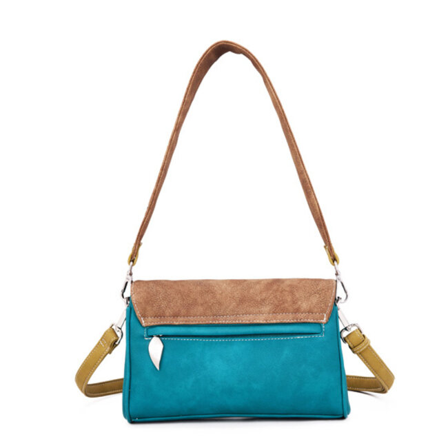 Hi-di-Hi 'Twiggle' Clutch/Crossbody Teal/Bruin