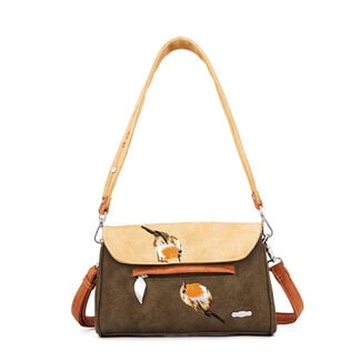 Hi-di-Hi 'Twiggle' Clutch/Crossbody Groen/Beige/Grijs