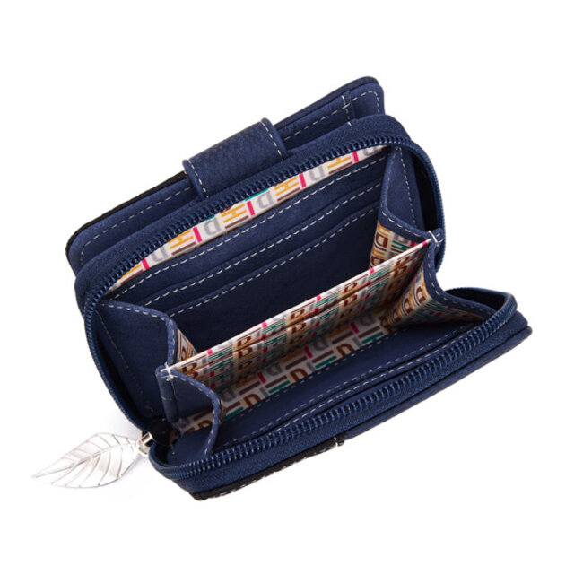 Hi-di-Hi 'Little Magpie' Portemonnee met Boomklever - Blauw