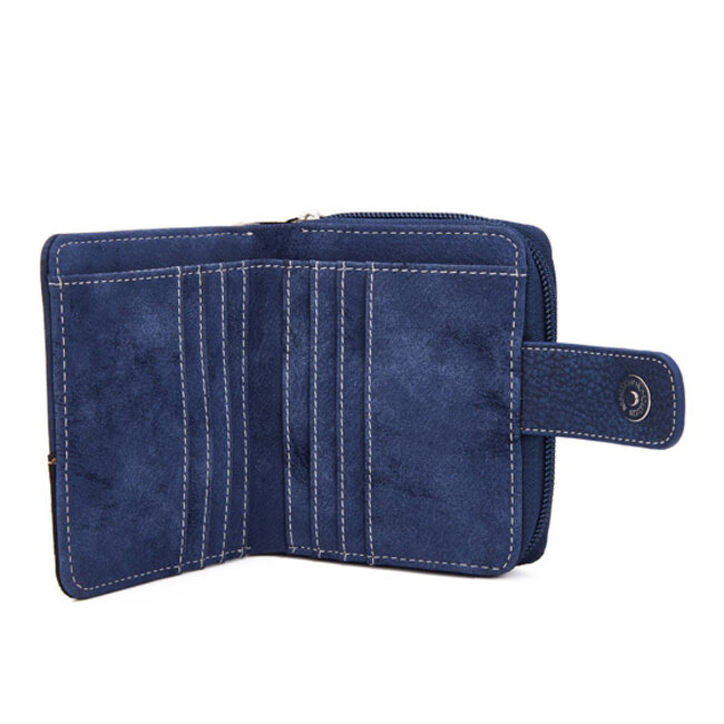 Hi-di-Hi 'Little Magpie' Portemonnee met Boomklever - Blauw