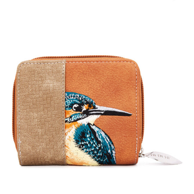 Hi-di-Hi 'Little Magpie' Portemonnee met ijsvogel - Oranje