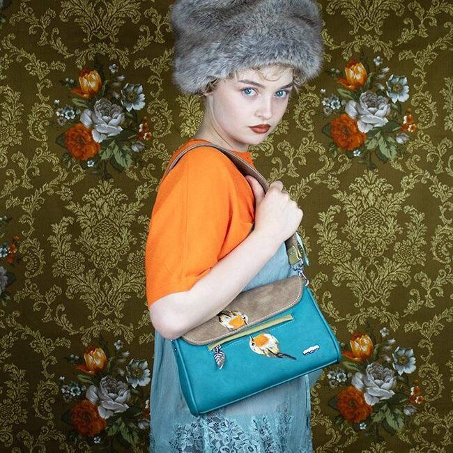 Hi-di-Hi 'Twiggle' Clutch/Crossbody Blauw/Paars
