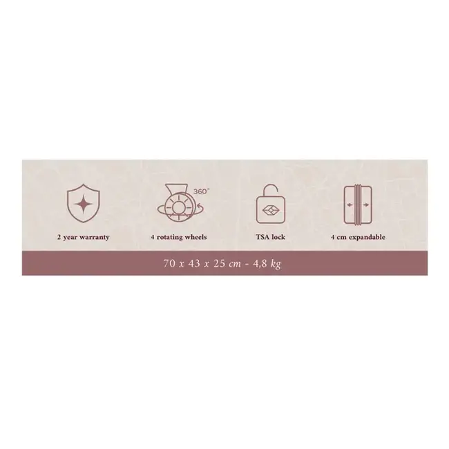 Charm London 'Capetown' Medium Koffer - Beige