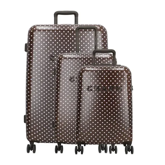 Charm London 'Dots'  Reiskoffer 75 Liter - Donkerbruin