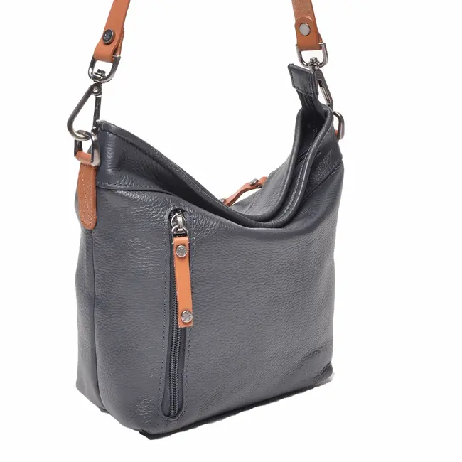 Berba bags & wallets Schoudertas Navy  - Elba Collectie