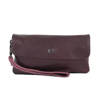 Bear Design Clutch/Mini schoudertasje 'Lydia' Bordeaux
