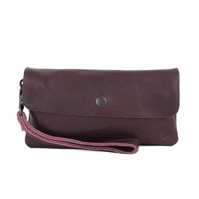 Bear Design Clutch/Mini schoudertasje 'Lydia' Bordeaux