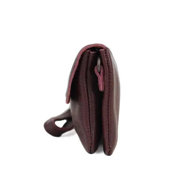 Bear Design Clutch/Mini schoudertasje 'Lydia' Bordeaux