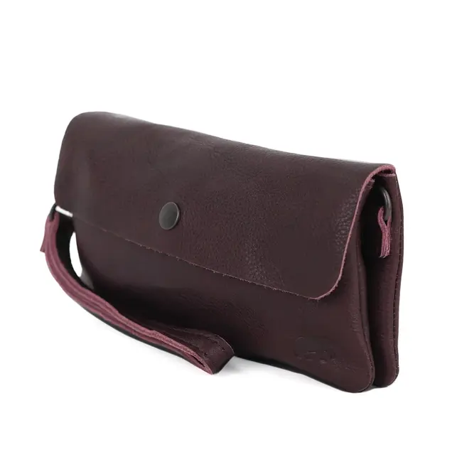 Bear Design Clutch/Mini schoudertasje 'Lydia' Bordeaux