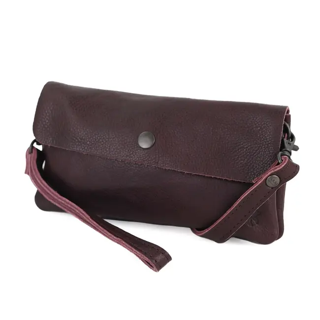Bear Design Clutch/Mini schoudertasje 'Lydia' Bordeaux