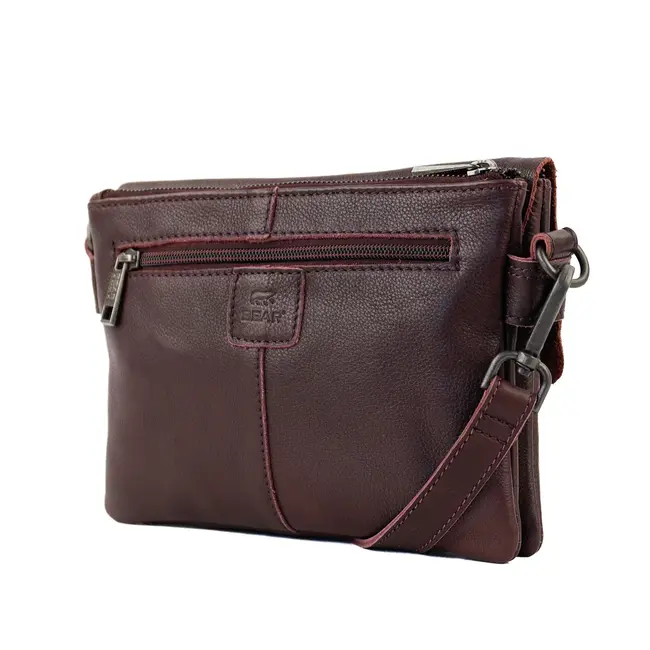 Bear Design Schoudertas met klep 'Billy' Bordeaux