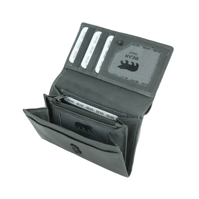 Bear Design Overslag portemonnee 'Sweety' Charcoal