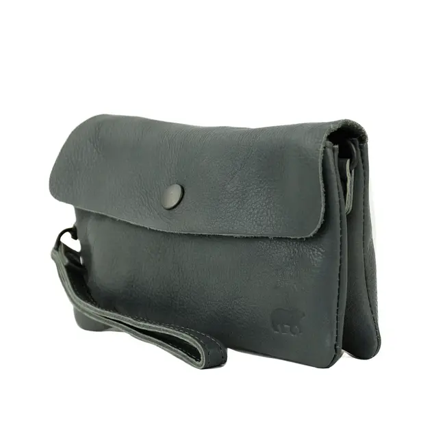 Bear Design Clutch/Mini schoudertasje 'Lydia' Charcoal
