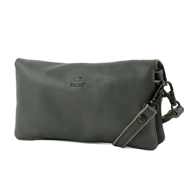 Bear Design Clutch/Mini schoudertasje 'Lydia' Charcoal