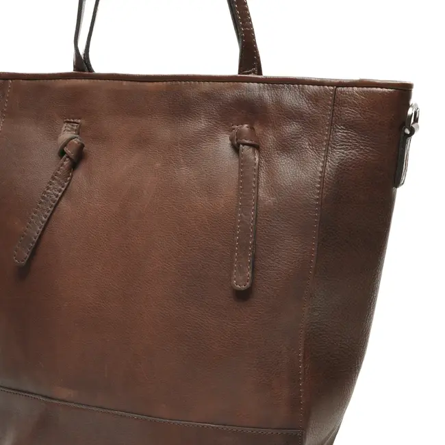 Berba bags & wallets Leren Shopper Chocolate - Lucca Collectie
