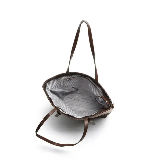 Berba bags & wallets Leren Shopper Chocolate - Lucca Collectie