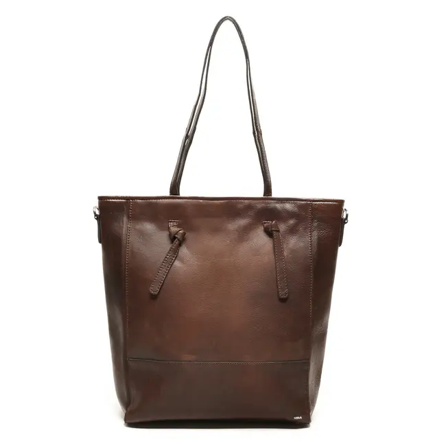Berba bags & wallets Leren Shopper Chocolate - Lucca Collectie