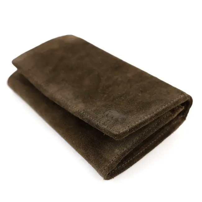 Bear Design Suède Overslag Portemonnee 'Sweety XL' Bruin