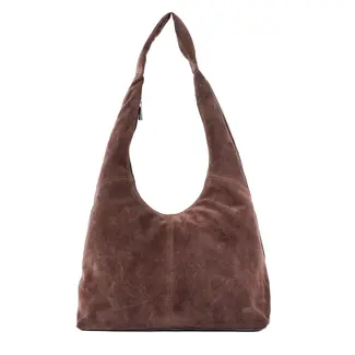 Bear Design Suède Shopper/Buideltas 'Pauline' Bruin