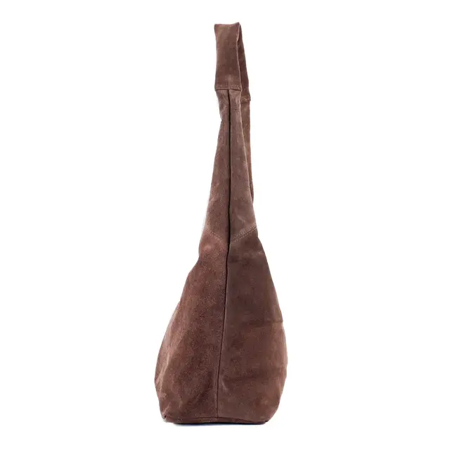 Bear Design Suède Shopper/Buideltas 'Pauline' Bruin