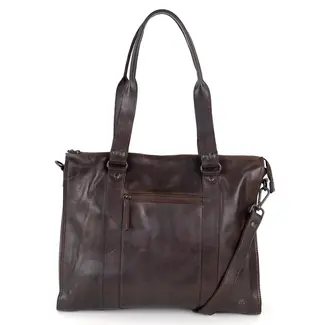 Bear Design Hand/Schoudertas 'Mea' met 15.6” Laptopvak Bruin