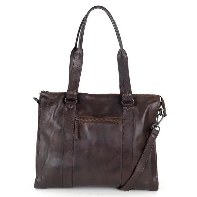 Bear Design Hand/Schoudertas 'Mea' met 15.6” Laptopvak Bruin