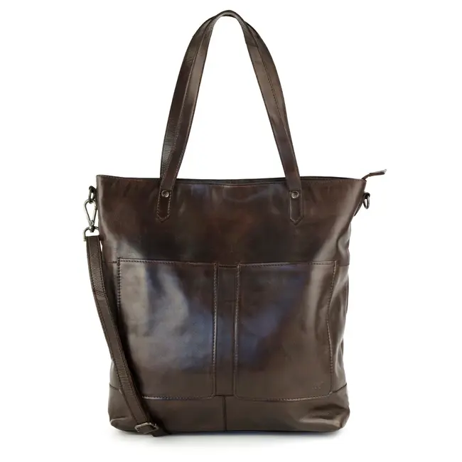 Bear Design Hand/Schoudertas 'Claire' met 15.6” Laptopvak Bruin