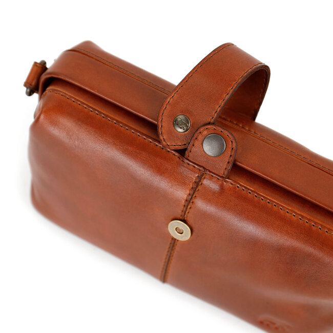 Bear Design Clutch/Dokterstasje 'Rio' Cognac