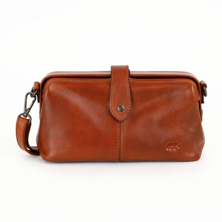 Bear Design Clutch/Dokterstasje 'Rio' Cognac