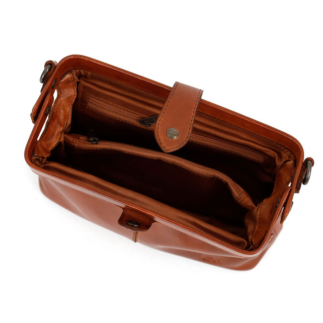 Bear Design Clutch/Dokterstasje 'Rio' Cognac