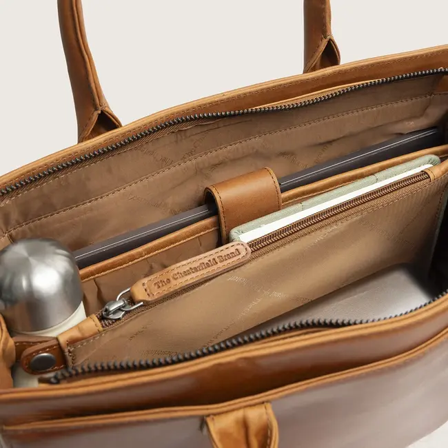 The Chesterfield Brand Laptoptas 'Rivera' 14 inch Cognac