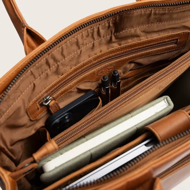 The Chesterfield Brand Laptoptas 'Rivera' 14 inch Cognac